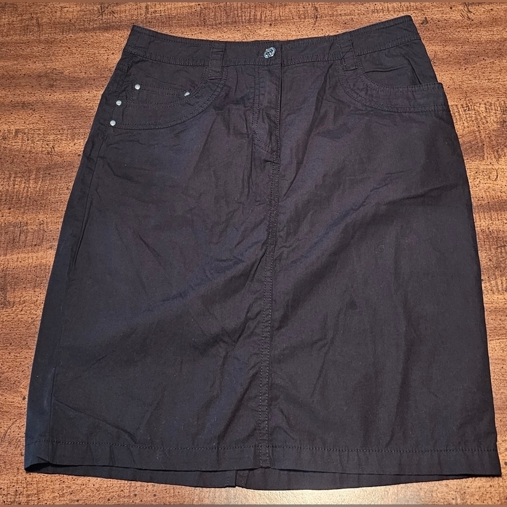Jones New York Women's Black Lightweight Straight Mini Skirt Black Size 4 NWOT - Picture 6 of 10